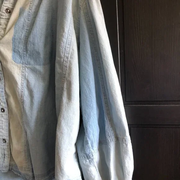 Free People Light Blue Denim Button-Up - Picture 10 of 14